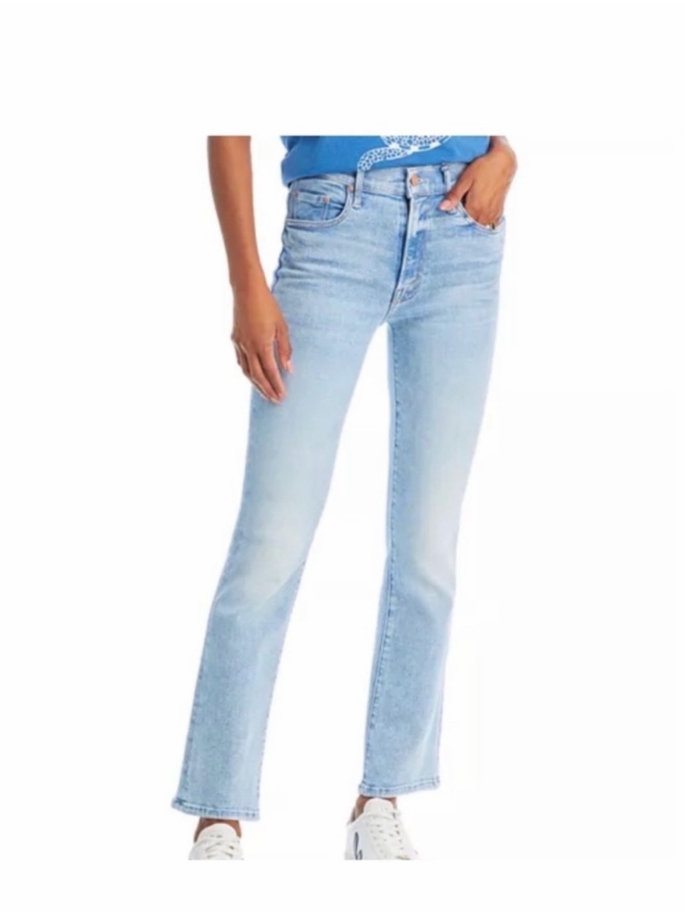MOTHER The Insider Flood
High Rise Ankle Straight Jeans in Tea Time